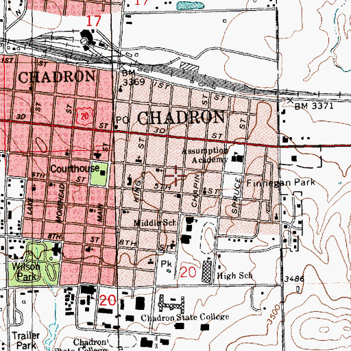 Topographic Map of Election Precinct 03, NE