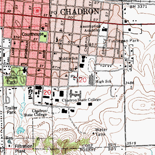 Topographic Map of Election Precinct 04, NE