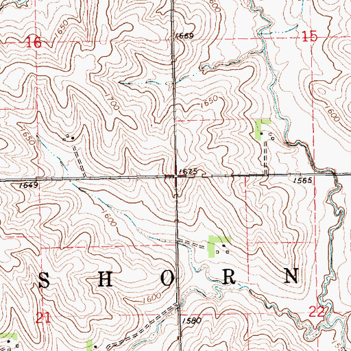 Topographic Map of Ramshorn Election Precinct, NE