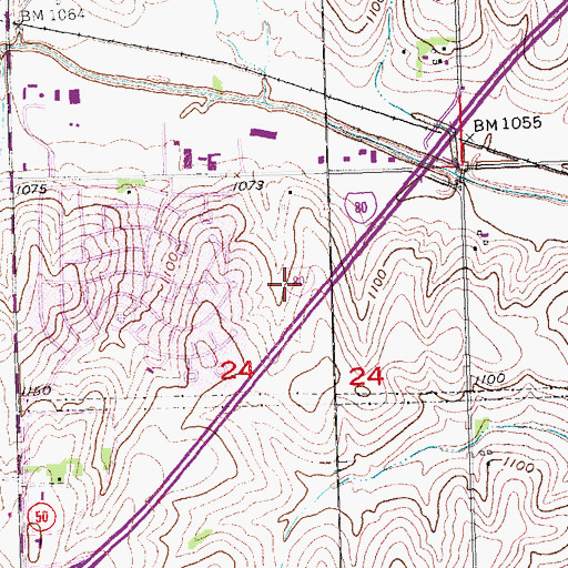 Topographic Map of Richland II Election Precinct, NE