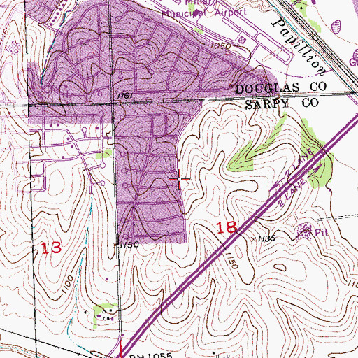 Topographic Map of Richland III Election Precinct, NE