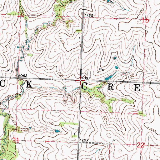 Topographic Map of Rock Creek Election Precinct, NE