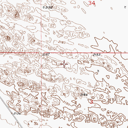 Topographic Map of Roosevelt Election Precinct, NE