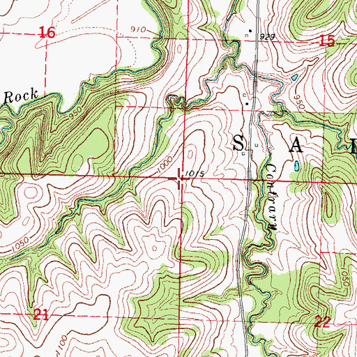 Topographic Map of Salem Election Precinct, NE