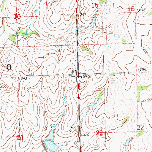 Topographic Map of Saltillo Election Precinct, NE