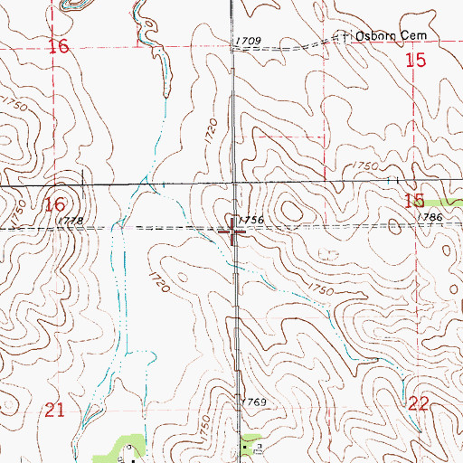 Topographic Map of Schoolcraft Election Precinct, NE