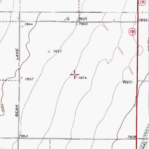 Topographic Map of Escheman Landing Strips (historical), CO