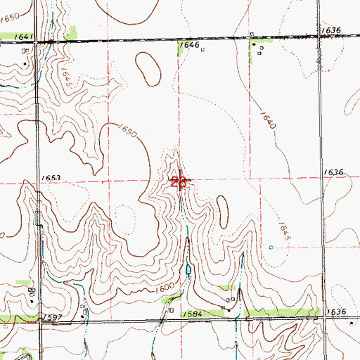 Topographic Map of South Canada Election Precinct, NE