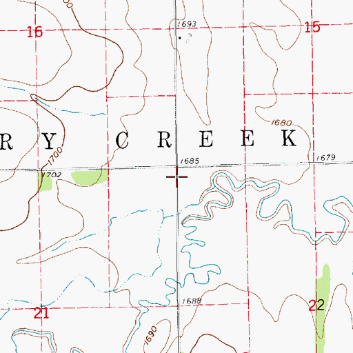 Topographic Map of South Dry Creek Election Precinct, NE