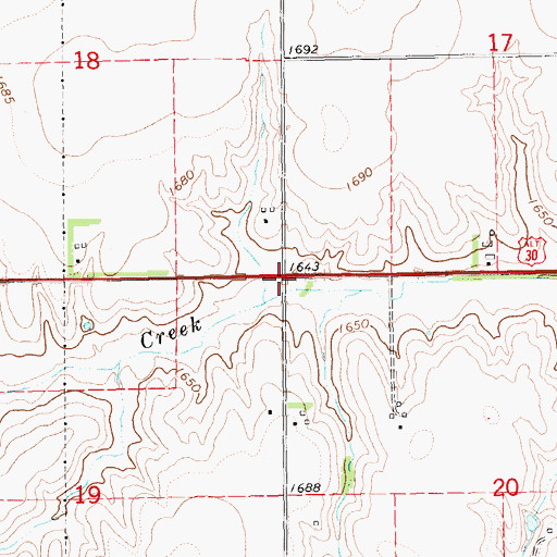 Topographic Map of South Osceola Election Precinct, NE