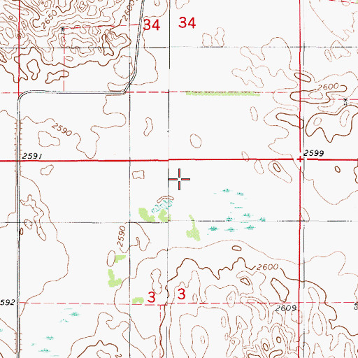 Topographic Map of South Pine Election Precinct, NE