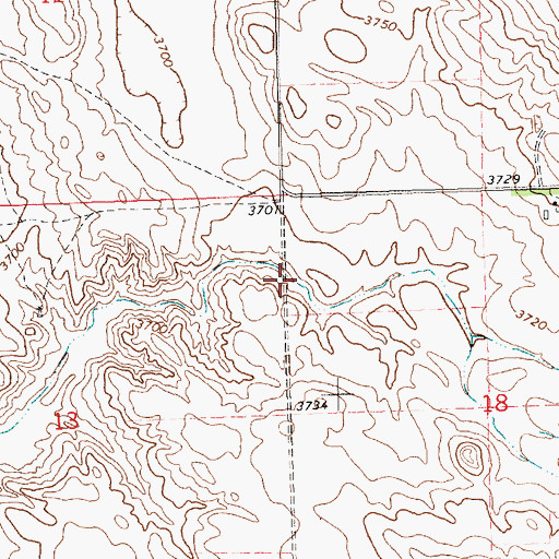 Topographic Map of South Rushville Election Precinct, NE