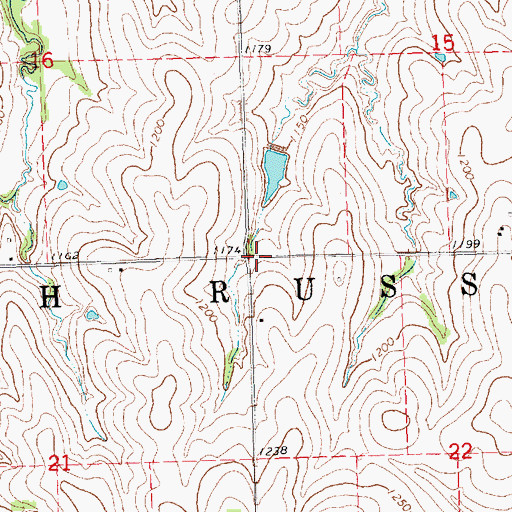 Topographic Map of South Russell Election Precinct, NE
