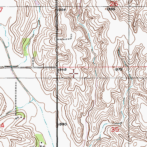 Topographic Map of Southwest Manchester Election Precinct, NE