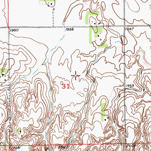 Topographic Map of Spalding Election Precinct, NE