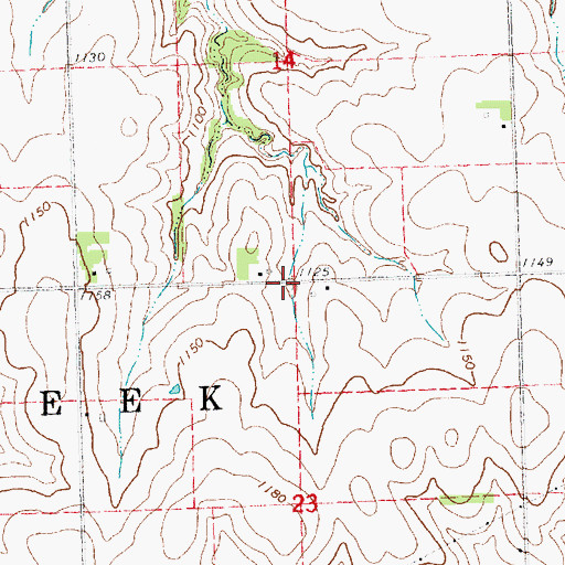 Topographic Map of Spring Creek Election Precinct, NE