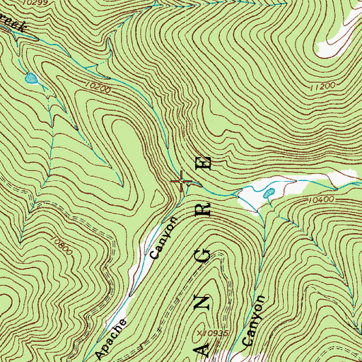 Topographic Map of Apache Canyon, CO