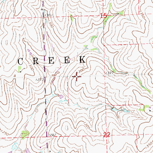 Topographic Map of Stevens Creek Election Precinct, NE