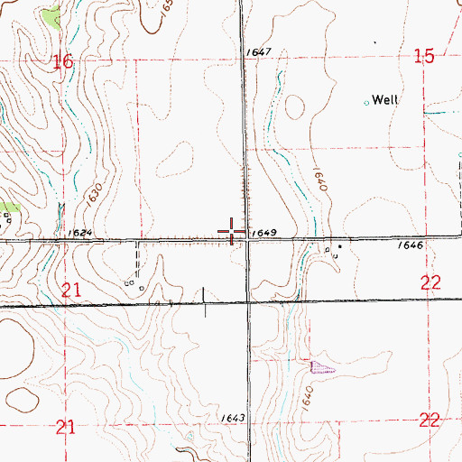 Topographic Map of Thayer Election Precinct, NE