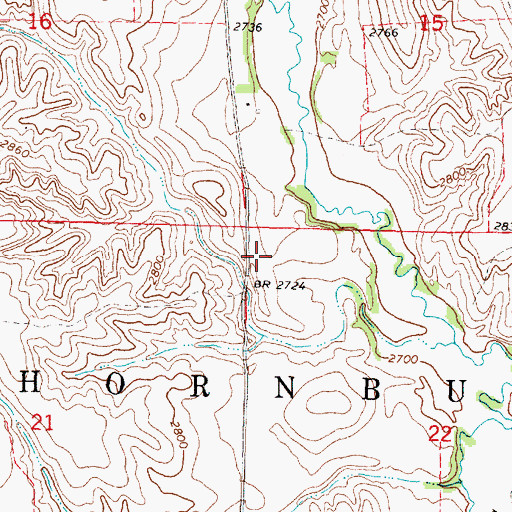 Topographic Map of Thornburg Election Precinct, NE