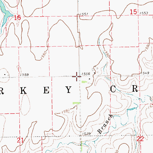 Topographic Map of Turkey Creek Election Precinct, NE