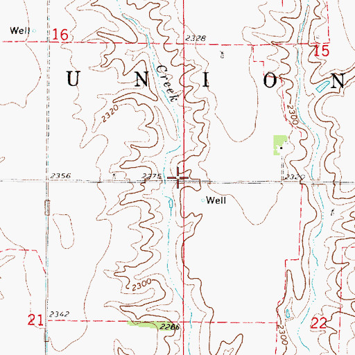 Topographic Map of Union Election Precinct, NE
