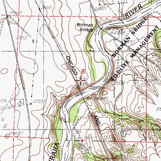 Topographic Map of Valentine Election Precinct, NE