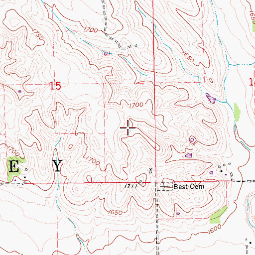 Topographic Map of Valley Election Precinct, NE