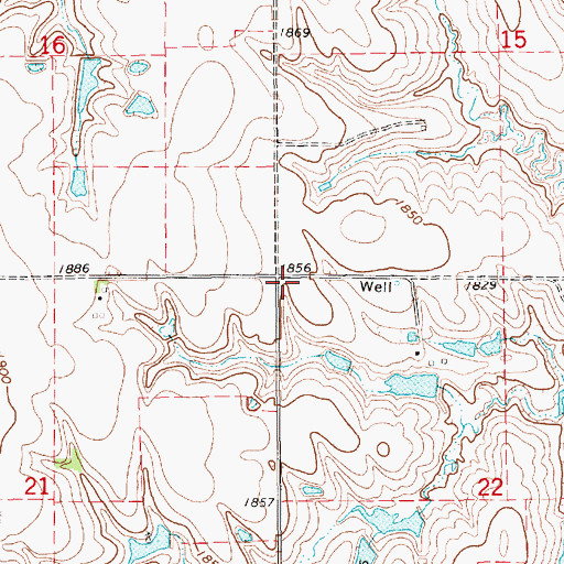 Topographic Map of Victor Election Precinct, NE