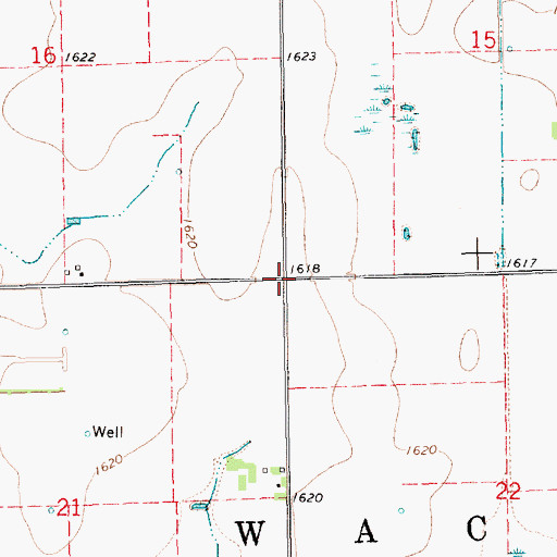 Topographic Map of Waco Election Precinct, NE