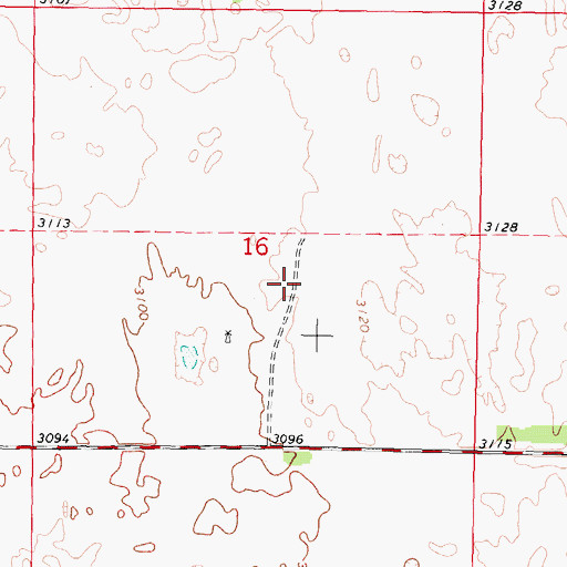 Topographic Map of Wallace Election Precinct, NE