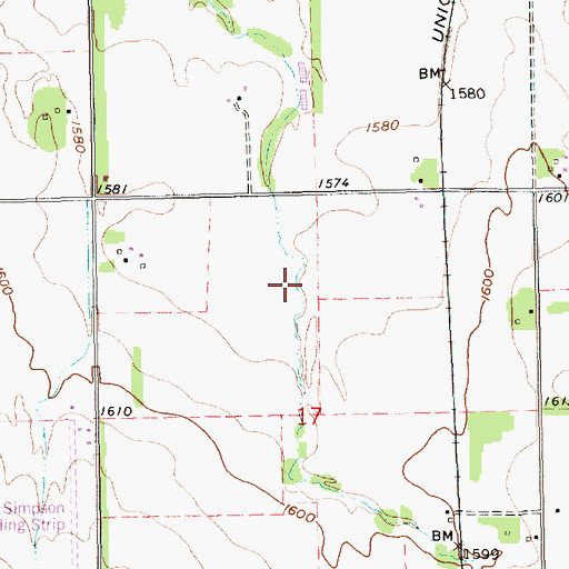 Topographic Map of Warnerville Election Precinct, NE