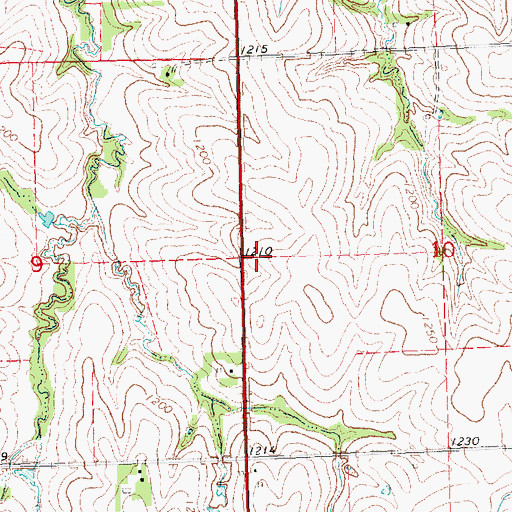 Topographic Map of Weeping Water Election Precinct, NE