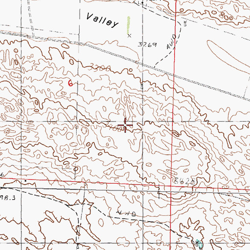 Topographic Map of Wells Election Precinct, NE