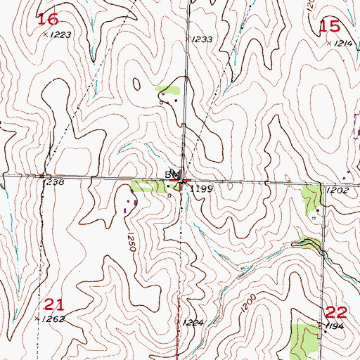 Topographic Map of West Rock Bluff Election Precinct, NE