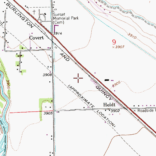 Topographic Map of West Winters Creek Election Precinct, NE