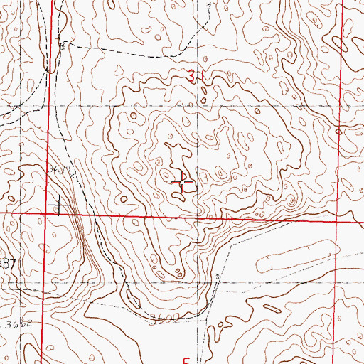Topographic Map of Whitman Election Precinct, NE