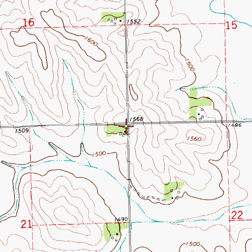 Topographic Map of Wilbur Election Precinct, NE