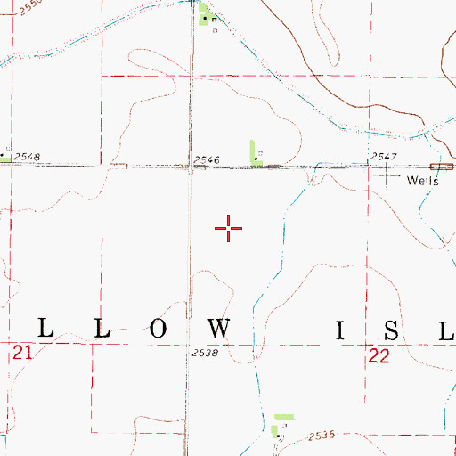 Topographic Map of Willow Island Election Precinct (historical), NE