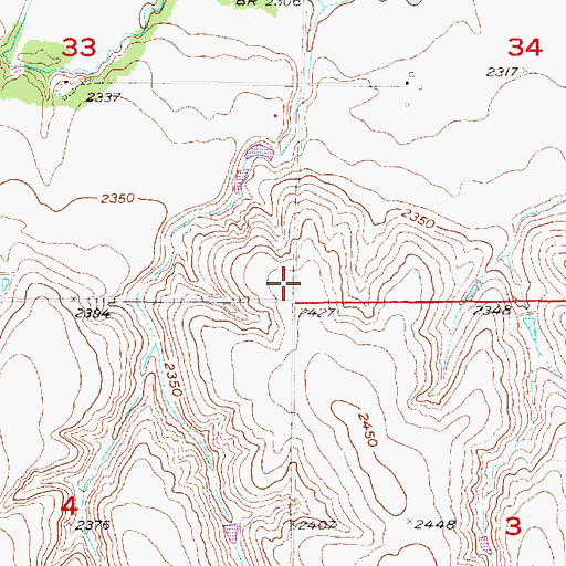 Topographic Map of Wilsonville Election Precinct, NE