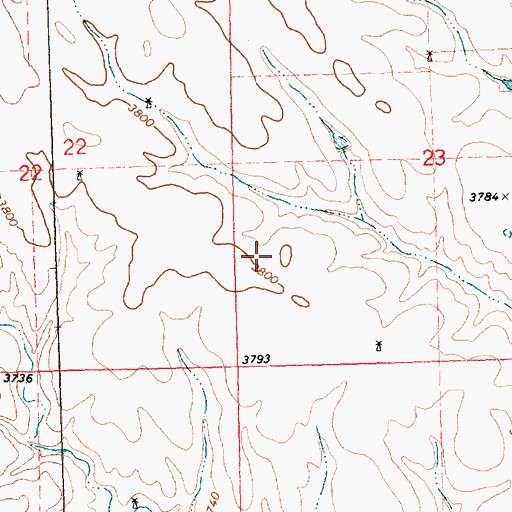 Topographic Map of Wounded Knee Election Precinct, NE