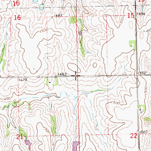 Topographic Map of Election Precinct P, NE