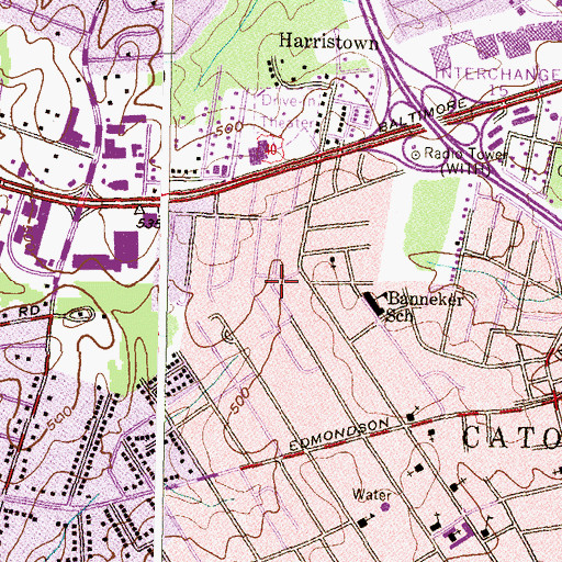Topographic Map of District 1, MD