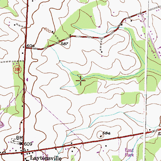 Topographic Map of District 1, MD