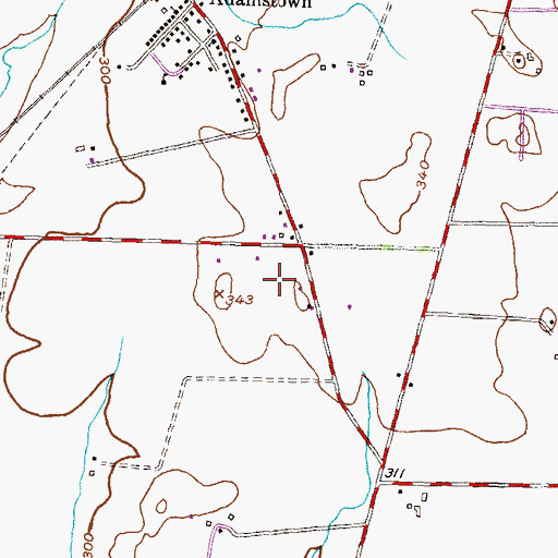 Topographic Map of District 1, Buckeystown, MD