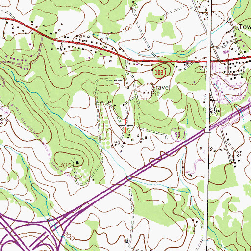 Topographic Map of District 1, Elkridge, MD