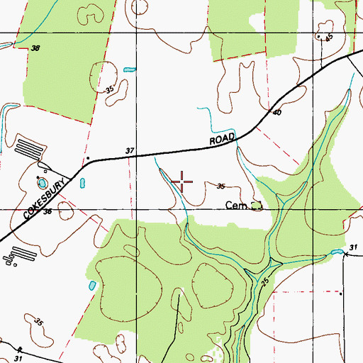 Topographic Map of District 1, Fork, MD