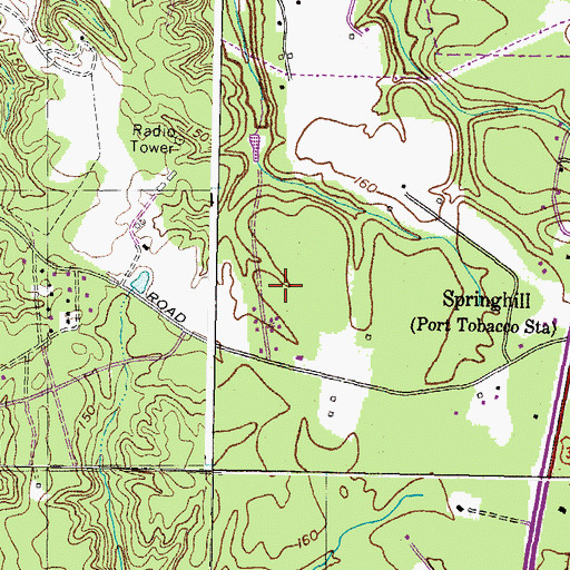 Topographic Map of District 1, La Plata, MD