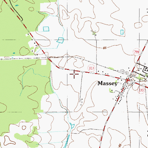Topographic Map of District 1, Massey, MD