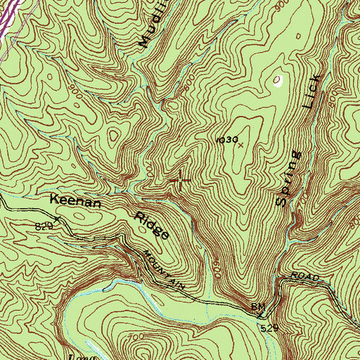 Topographic Map of District 1, Orleans, MD